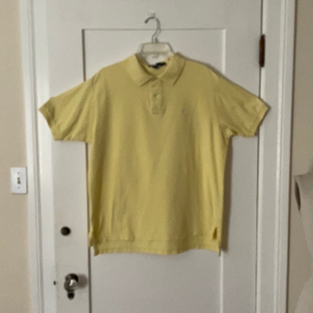 POLO by Ralph Lauren Preppy Men’s 2 Button Short Sleeve Yellow Polo Shirt  XL. - Picture 2 of 8